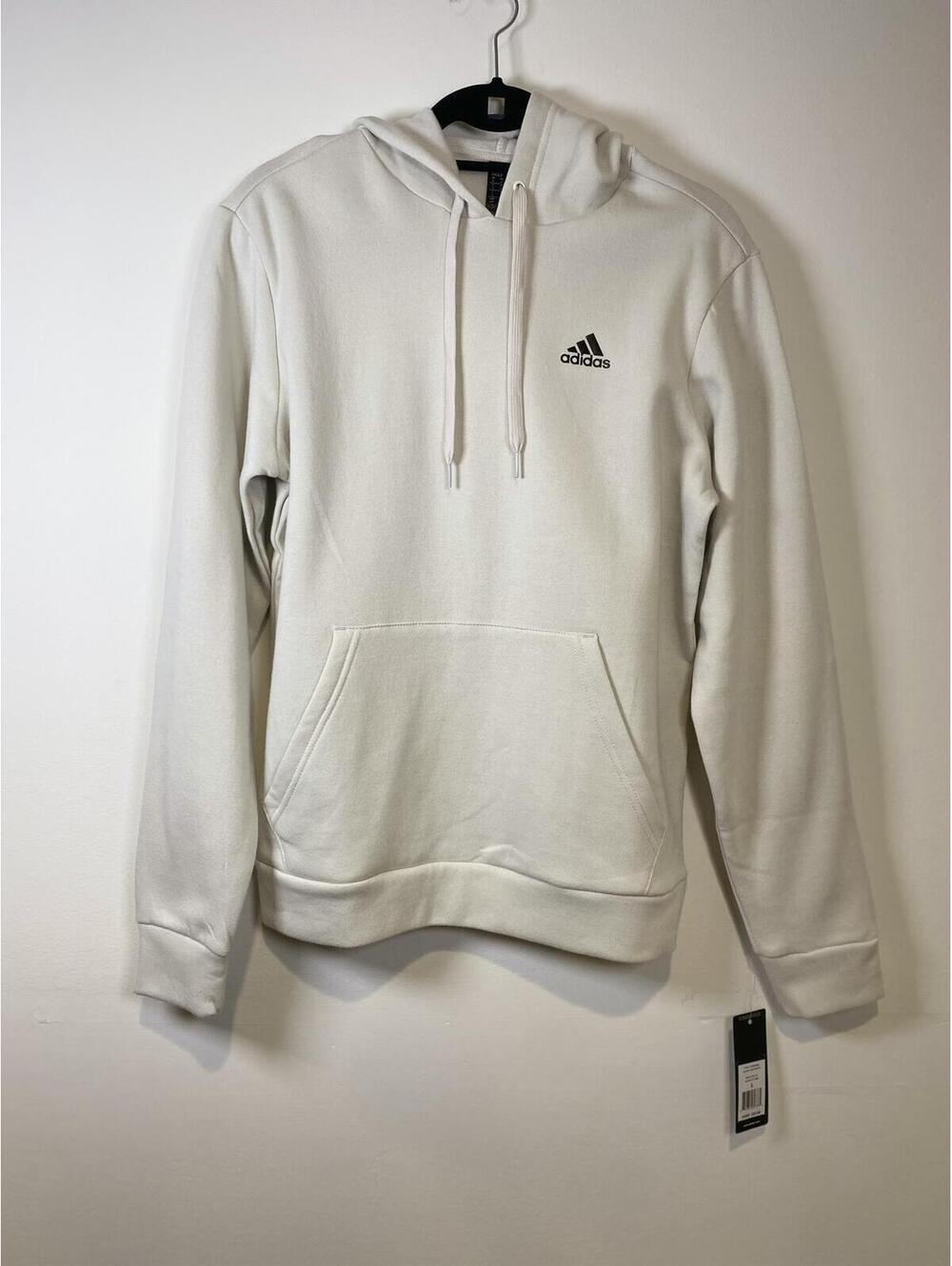 Adidas Golf Men's Cream Hoodie with Logo, Size Small